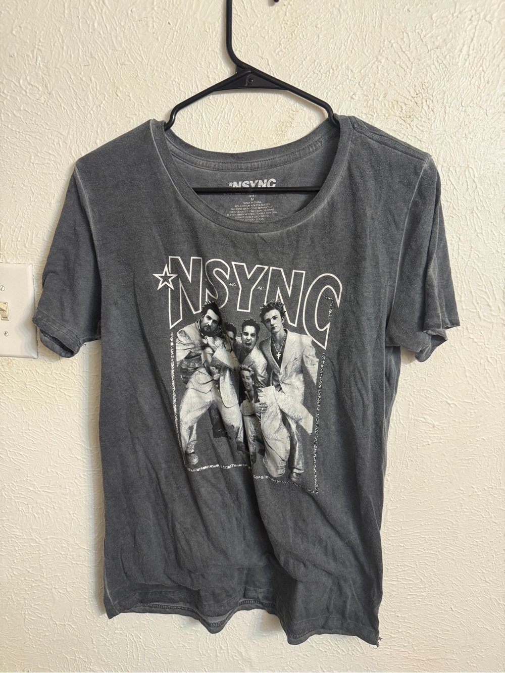 Vintage NSYNC Graphic Tee - Men's Charcoal T-Shirt